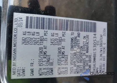 2014 Infiniti Qx60 from USA, damaged, VIN 5N1AL0MM8EC530534